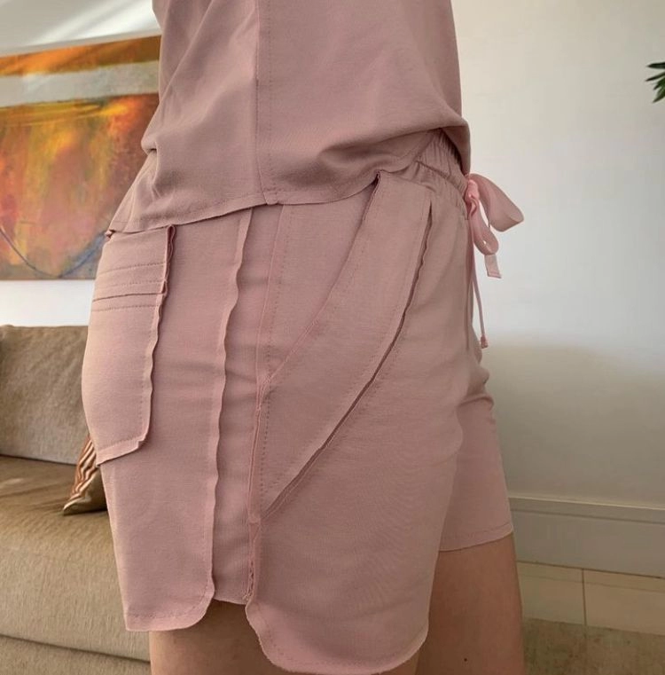 Conjunto Shorts Moletom Isabel