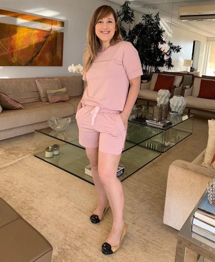 Conjunto Shorts Moletom Isabel